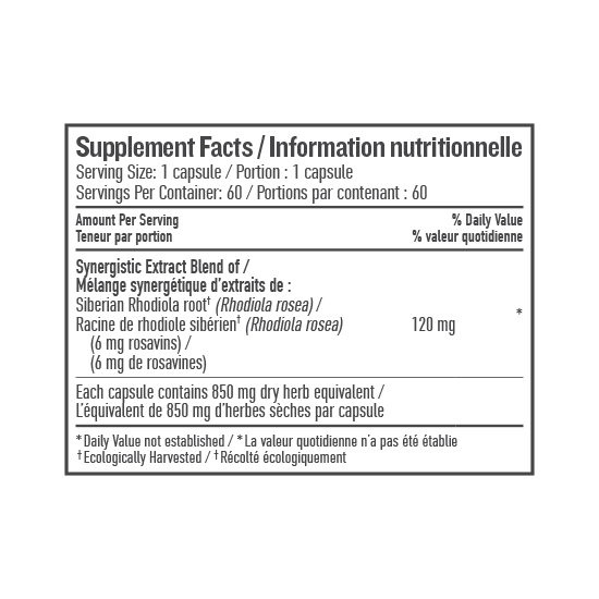 Botanica Rhodiola Liquid Capsule - 60 Capsules