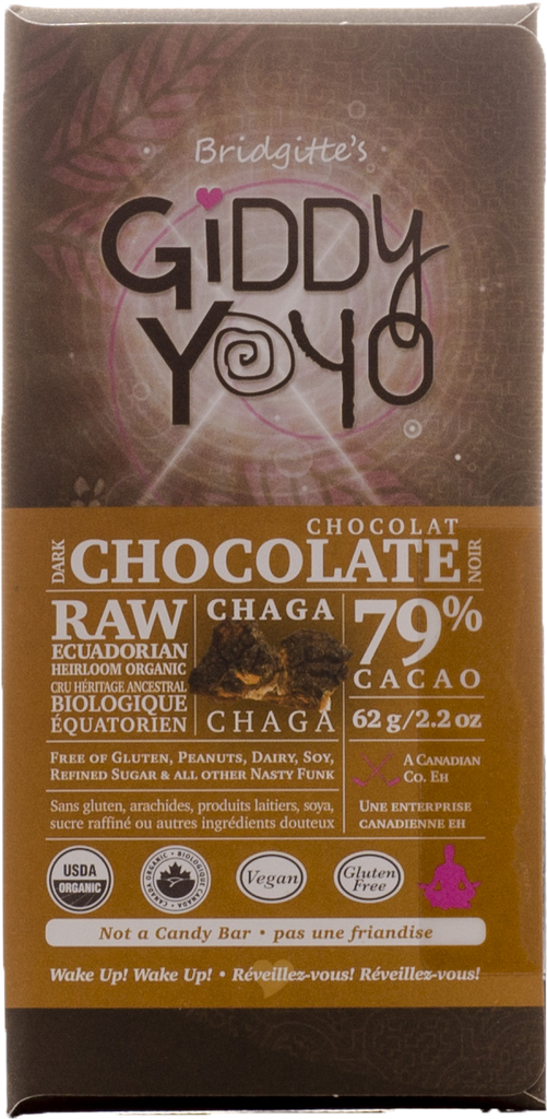 Giddy Yoyo Chaga 79% Dark Chocolate Bar - 62g