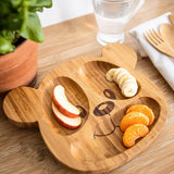 Ola Bamboo Kids Bamboo Plate With Suction Cup - Teddy Bear