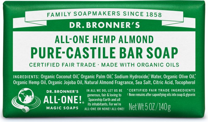 Dr. Bronner's Pure Castile Bar Soap Almond
