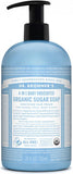 Dr. Bronner's Baby Unscented Sugar Soap - 710ml