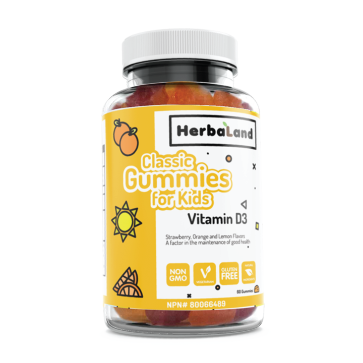 Herbaland Vitamin D3 Gummies for Kids - 60 Gummies