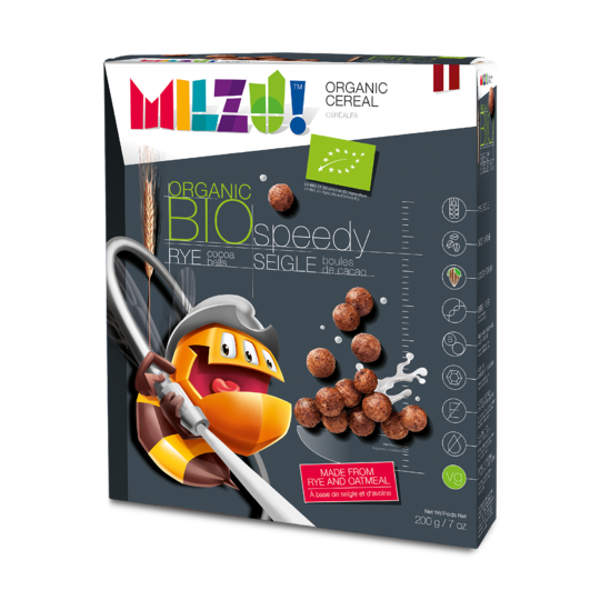 Milzu Organic Cereal Balls With Cocoa - 200g