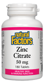 Natural Factors Zinc Citrate 50mg - 180 Tablets