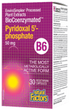 Natural Factors BioCoenzymated™ Pyridoxal 5’- Phosphate 50 mg - 30 Capsules