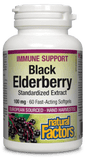 Natural Factors Black Elderberry Extract 100mg - 60 Softgels