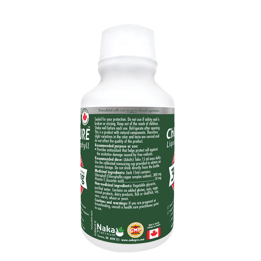 Naka Platinum ChloroPURE Liquid Chlorophyll 300mg Unflavoured - 600ml