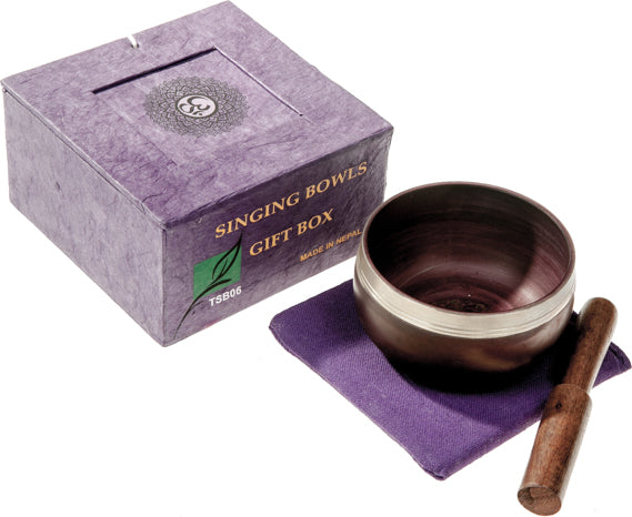 Singing Bowl Gift Set - Purple (Crown)