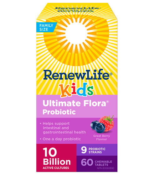 Renew Life Kids Ultimate Flora Probiotic 10 Billion - 60 Capsules