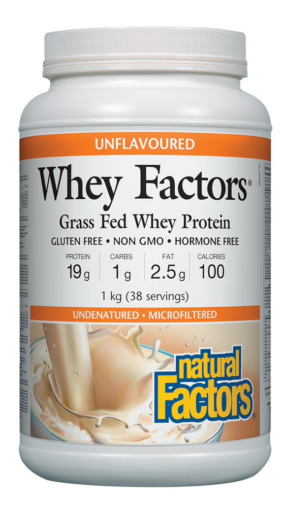 Natural Factors Whey Factors® Unflavoured Protein Powder - 1kg