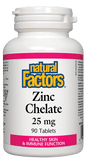 Natural Factors Zinc Chelate 25mg - 90 Tablets