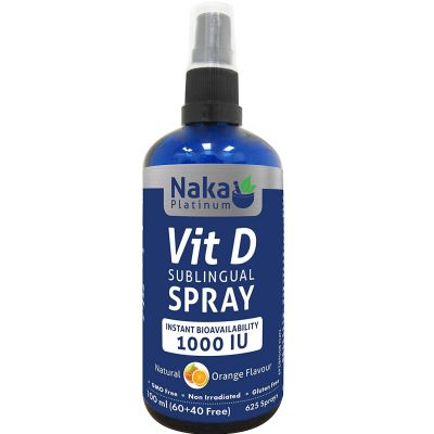 Naka Platinum Vitamin D 1000 IU Sublingual Spray - 100 ML