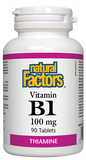 Natural Factors Vitamin B1 100mg - 90 Tablets