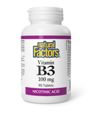 Natural Factors Vitamin B3 100mg - 90 Tablets
