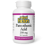 Natural Factors Pantothenic Acid 250 mg - 90 capsules