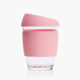 JOCO 12oz Glass Reusable Cup (Strawberry Pink)