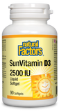 Natural Factors SunVitamin D3 2500IU - 90 Softgels