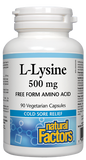 Natural Factors L-Lysine 500 mg -90 Capsules