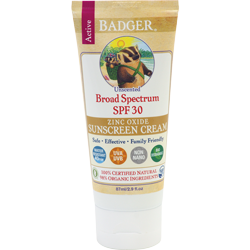Badger Active Sunscreen SPF 30 Unscented - 87ml