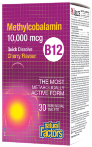Natural Factors B12 Methylcobalamin 1000mcg - 60 Tablets
