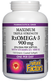 Natural Factors RxOmega-3 900mg with 1000IU Vitamin D - 150 Softgels