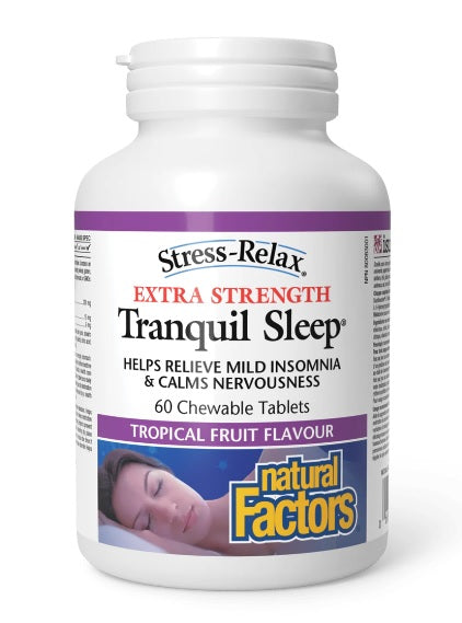 Natural Factors Tranquil Sleep Extra Strength - 60 Chewable Tablets