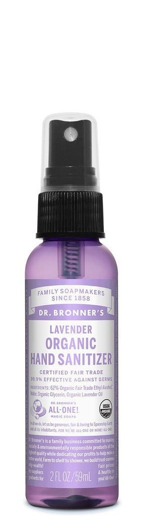 Dr. Bronner's Organic Lavender Hand Sanitizer - 59ml
