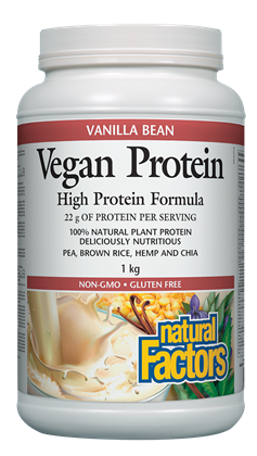 Natural Factors Vegan Vanilla Bean Protein - 1kg