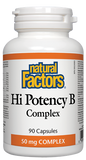 Natural Factors Hi Potency B Complex - 90 Capsules