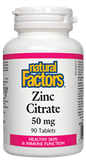 Natural Factors Zinc Citrate 50mg - 90 Tablets