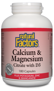 Natural Factors Calcium & Magnesium Citrate w D3 - 180 Caps